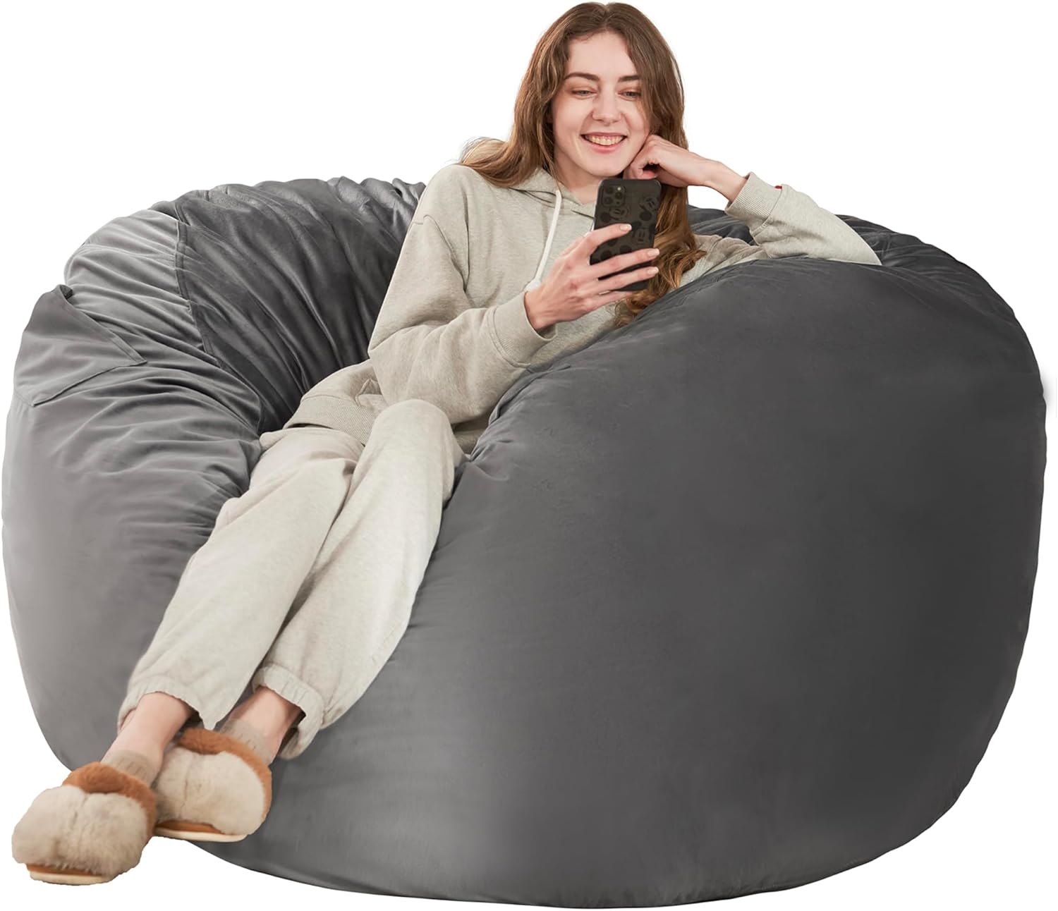 Giant 6ft Memory Foam Bean Bag Chair for Ultimate Comfort