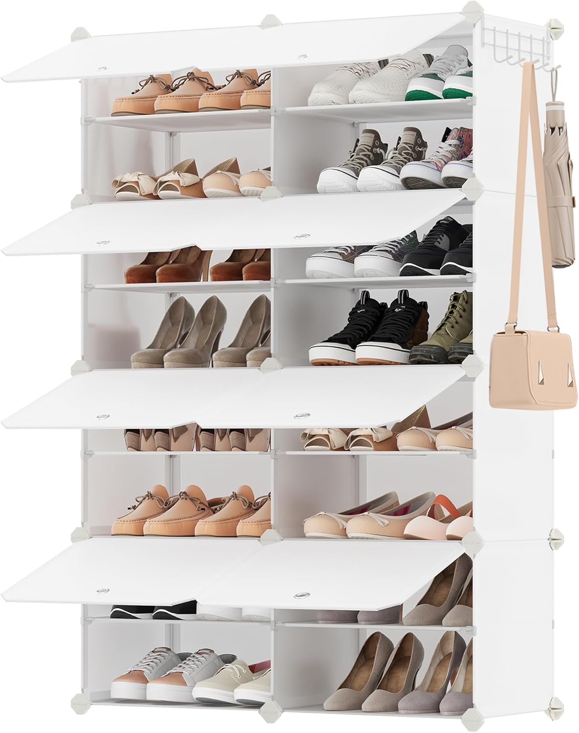 SONGMICS 8-Tier Shoe Rack Organizer for Closet and Entryway