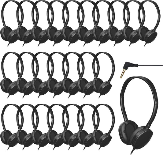 Kids Headphones Bulk 24 Pack for Classroom Use and More