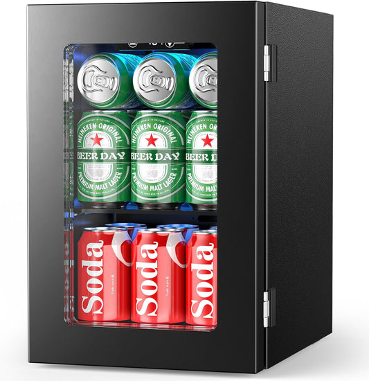24 Cans Beverage Refrigerator Cooler for Home and Office Use