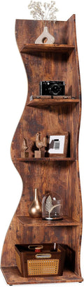 LITTLE TREE 70-In Corner Shelf Seaweed Etagere - Space Saving Display