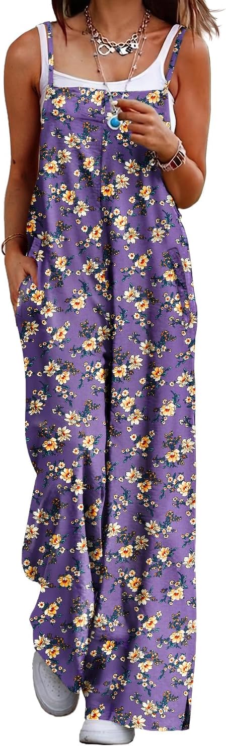 YESNO Women's Summer Boho Casual Jumpsuits for Relaxed Style