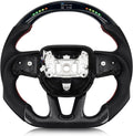 Real Carbon Fiber D-Shape Steering Wheel for Dodge/Jeep - LED Shift