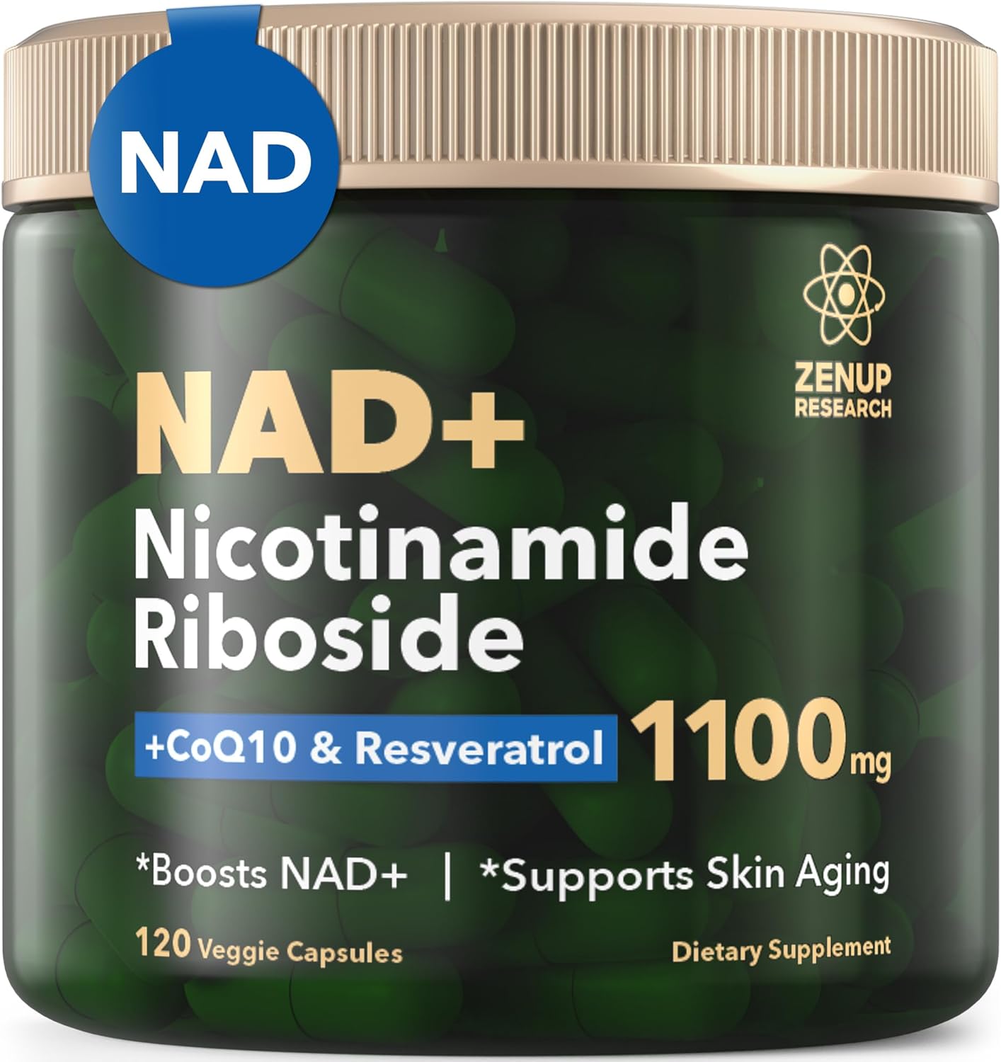 NAD+ Supplement Research: 1100mg Liposomal Nicotinamide Riboside