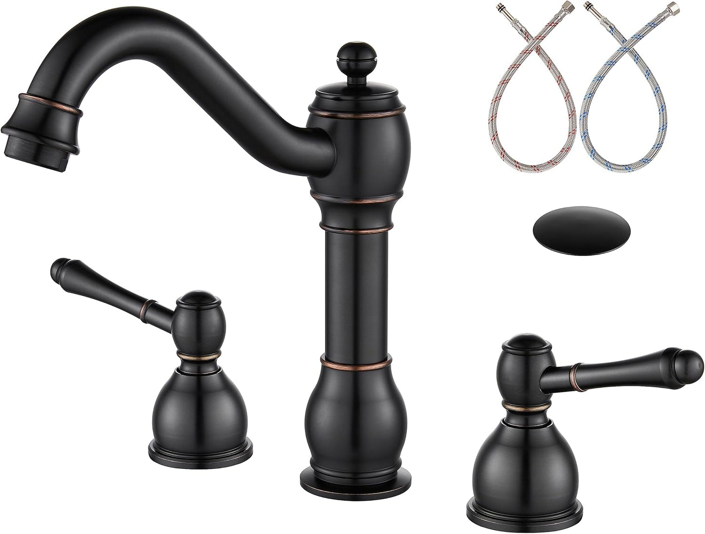 Aolemi 8 Inch Widespread Bathroom Sink Faucet with Vintage Style