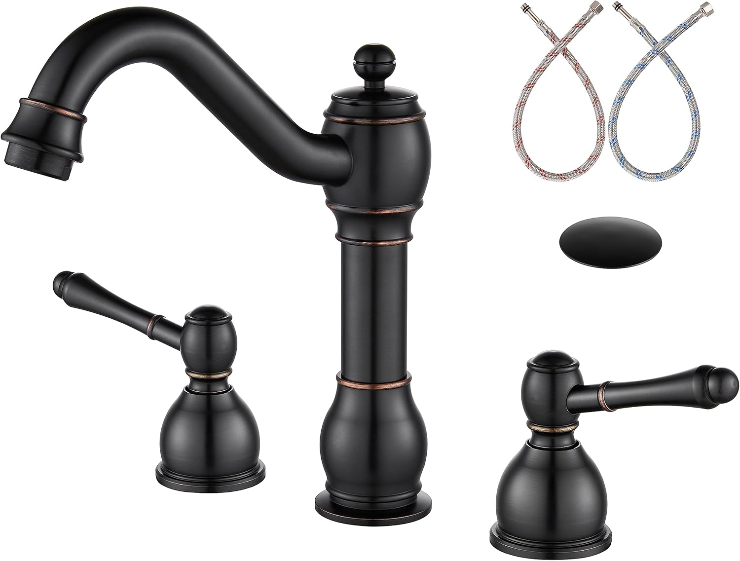 Aolemi 8 Inch Widespread Bathroom Sink Faucet with Vintage Style