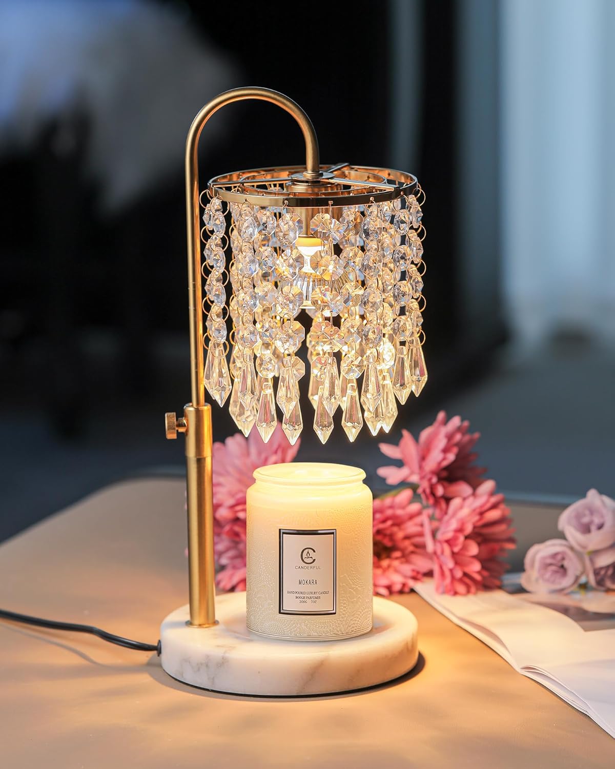 Candle Warmer Lamp with Timer Dimmer and 3 Bulbs for Home Decor