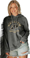 Purdue Boilermakers Women's Burnout Hooded Sweatshirt - Vintage Fit