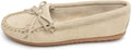 Minnetonka Women's Kilty Suede Hardsole Moccasin (Style V4JC)