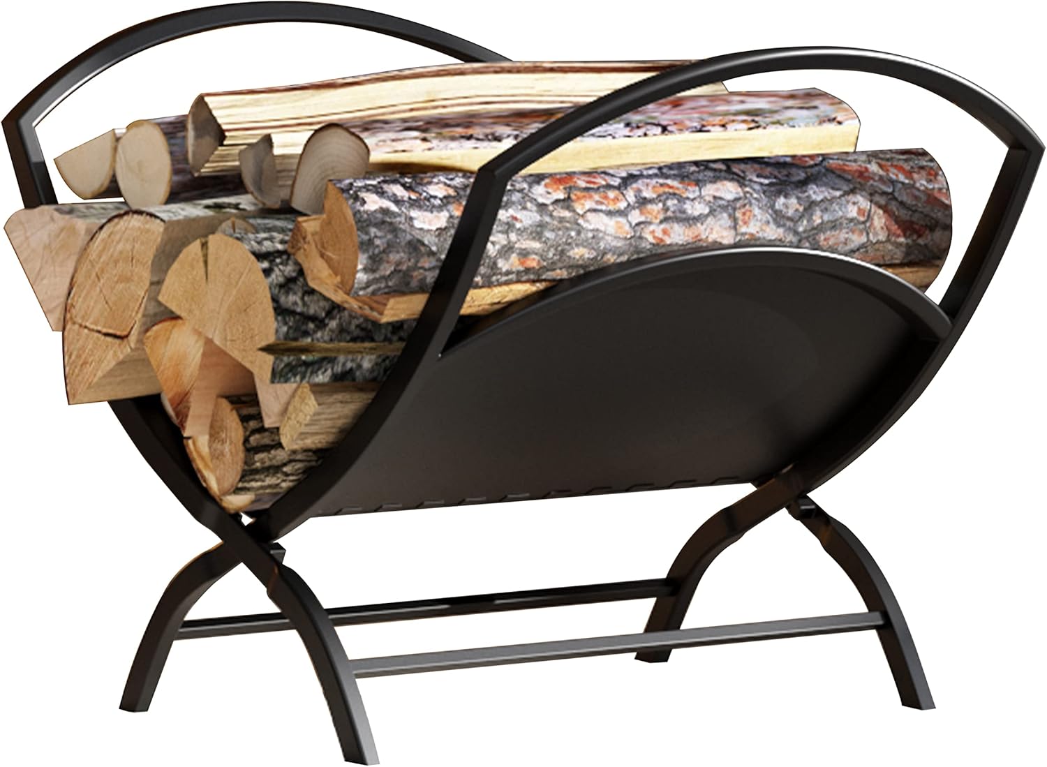 Fireplace Log Holder Folding Firewood Rack for Indoor and Outdoor