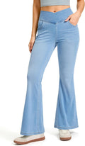 Rammus Flare Jeans for Women Crossover High Waisted Bell Bottoms Sleek