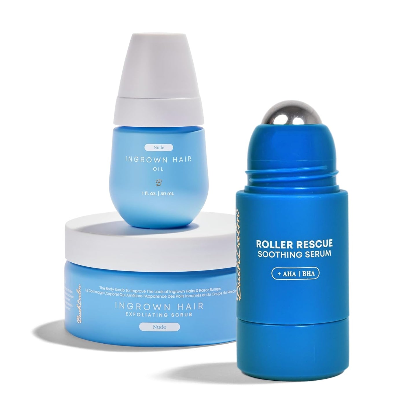 Bushbalm Ingrown Hair Routine Bundle for Smooth Skin Care