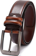 beltox fine Mens Casual Leather Jeans Belt 1.5in Wide - Durable