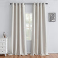 Greyish White Curtains 108 in Length 2 Panels Set - Light Filtering