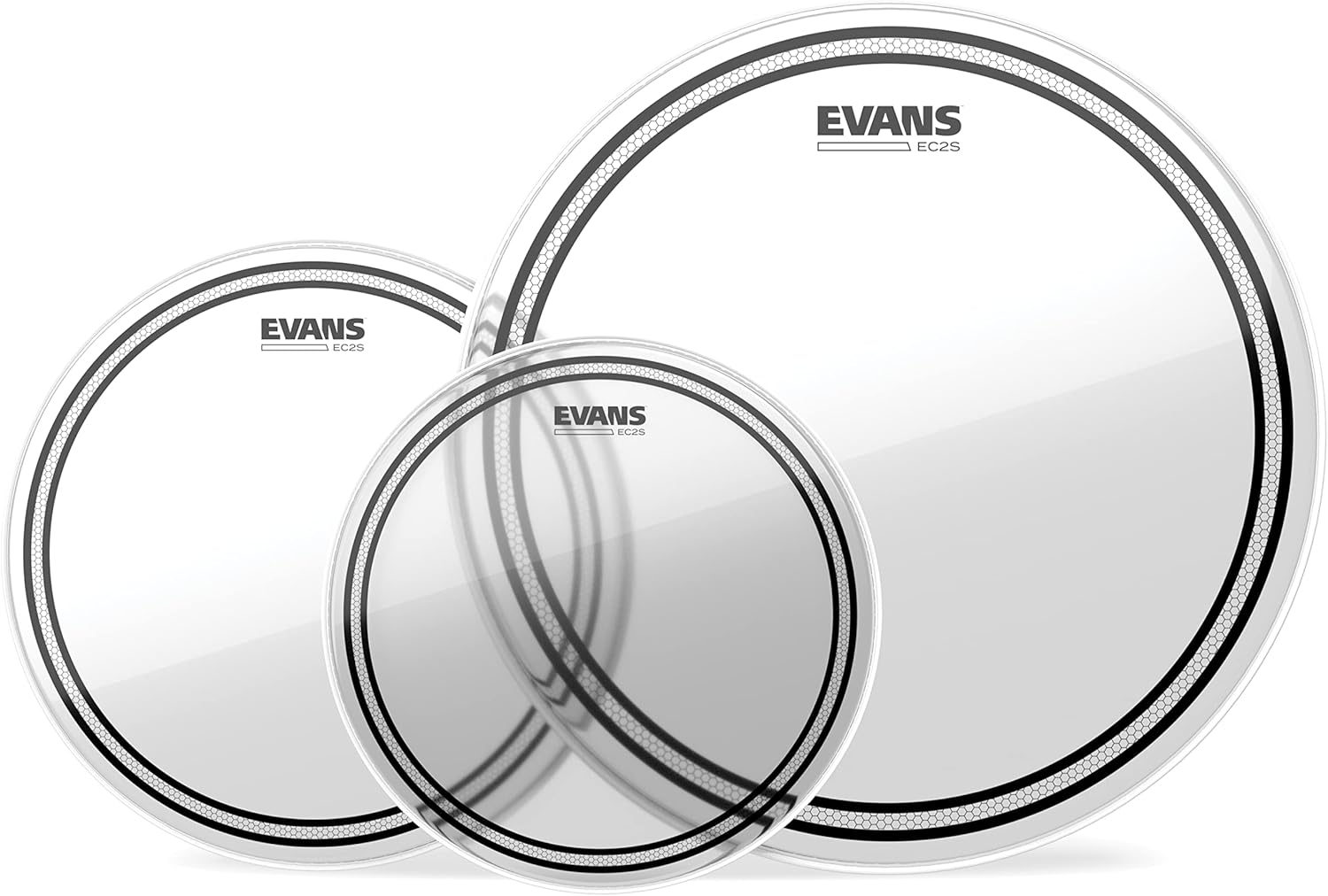 Evans EC2S Clear Rock Tompack - 10in, 12in, 16in Drum Heads