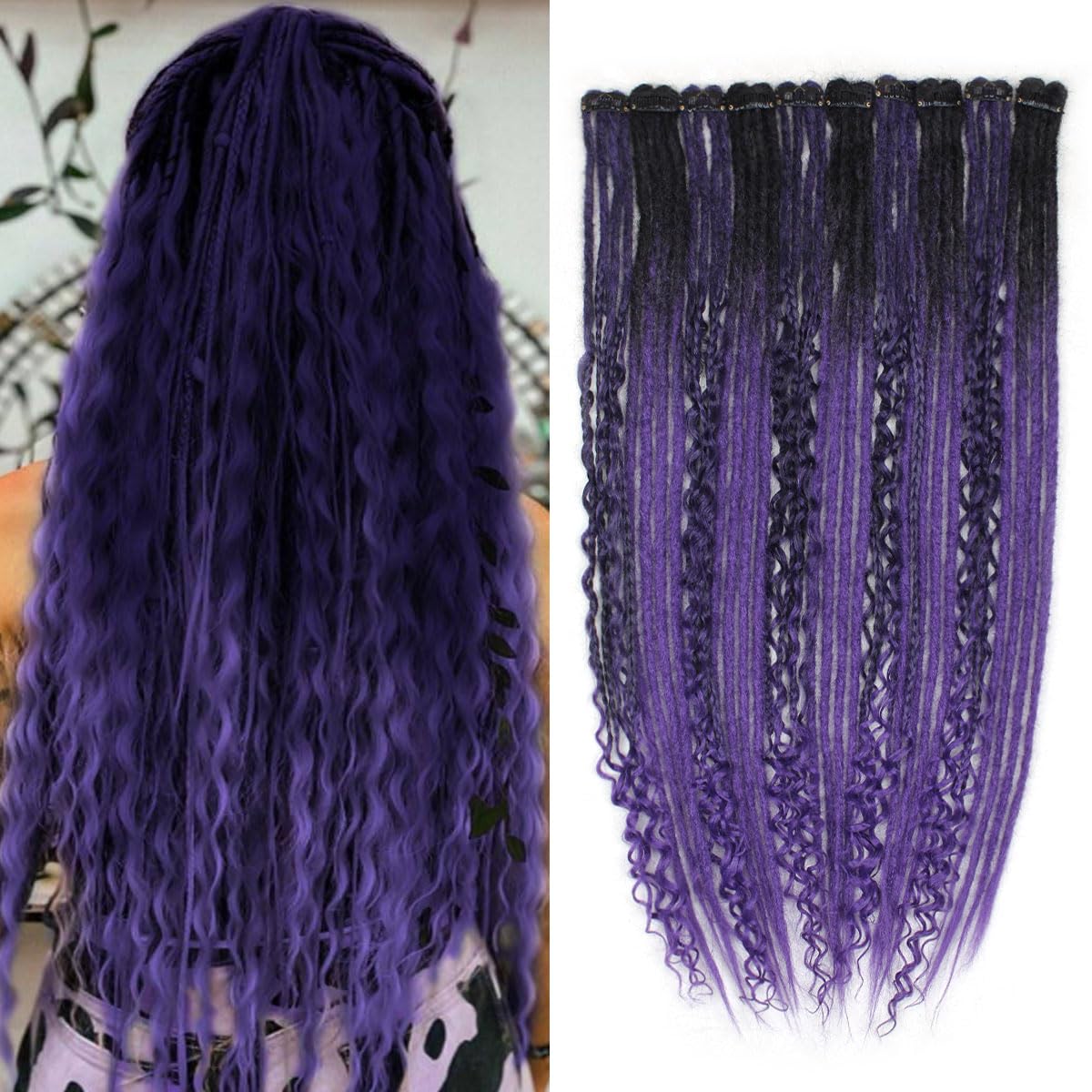 24 Inch Clip in Dreadlock Hair Extensions for Stylish Women