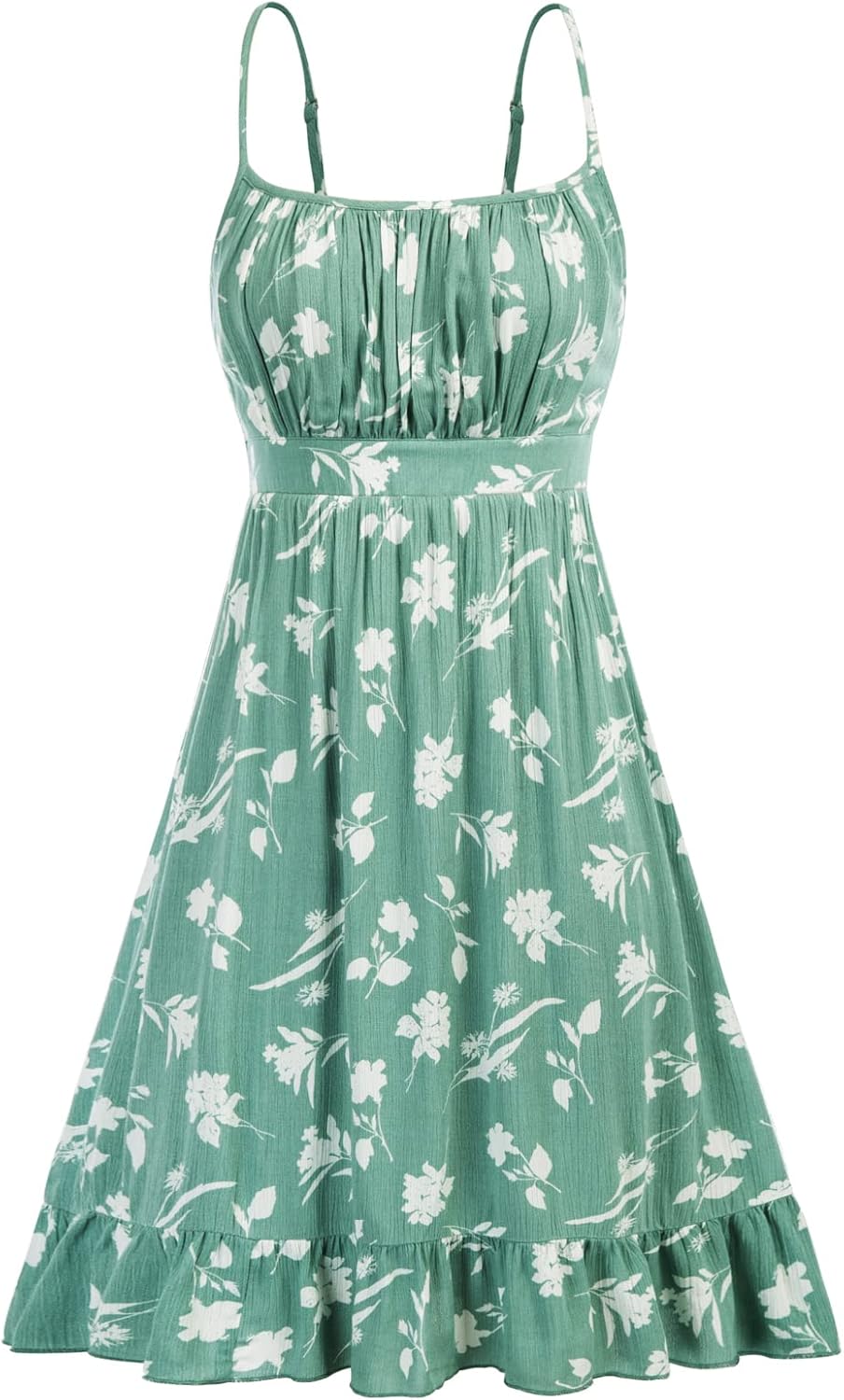 Floral Midi Dress with Ruffle Hem for Casual Summer Style