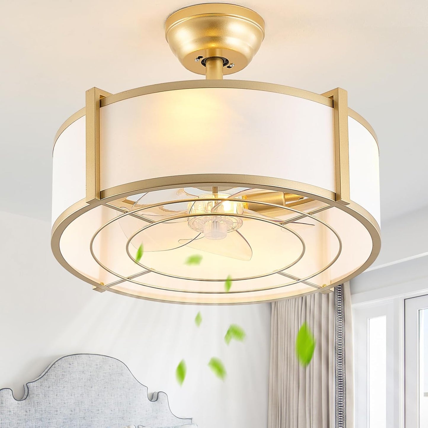 20in Gold Fandelier Ceiling Fans with Lights for Modern Homes