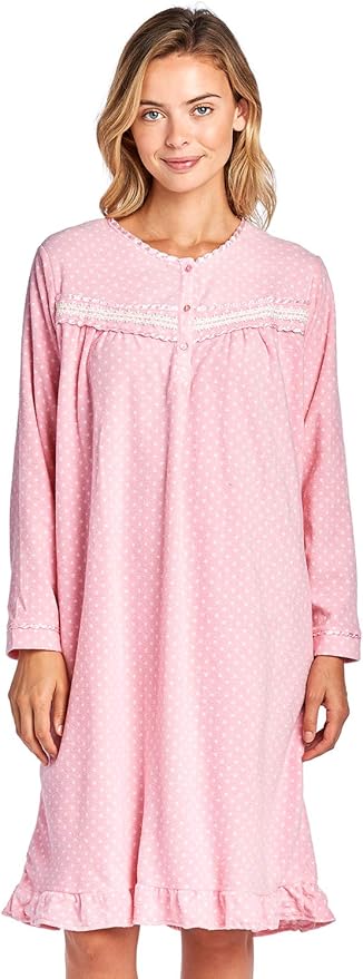Casual Nights Women's Cozy Long Sleeve Fleece Nightgown Review
