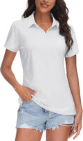TACVASEN Women's V-Neck Polo Shirt UPF 50+ - Lightweight Sun