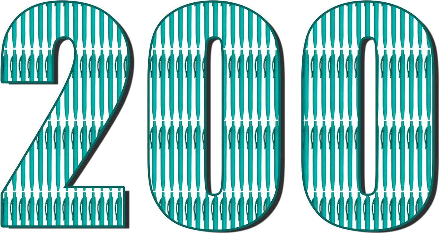 Deegtran 200 Pack No Bleed Teal Blue Barrel Click Pens Review