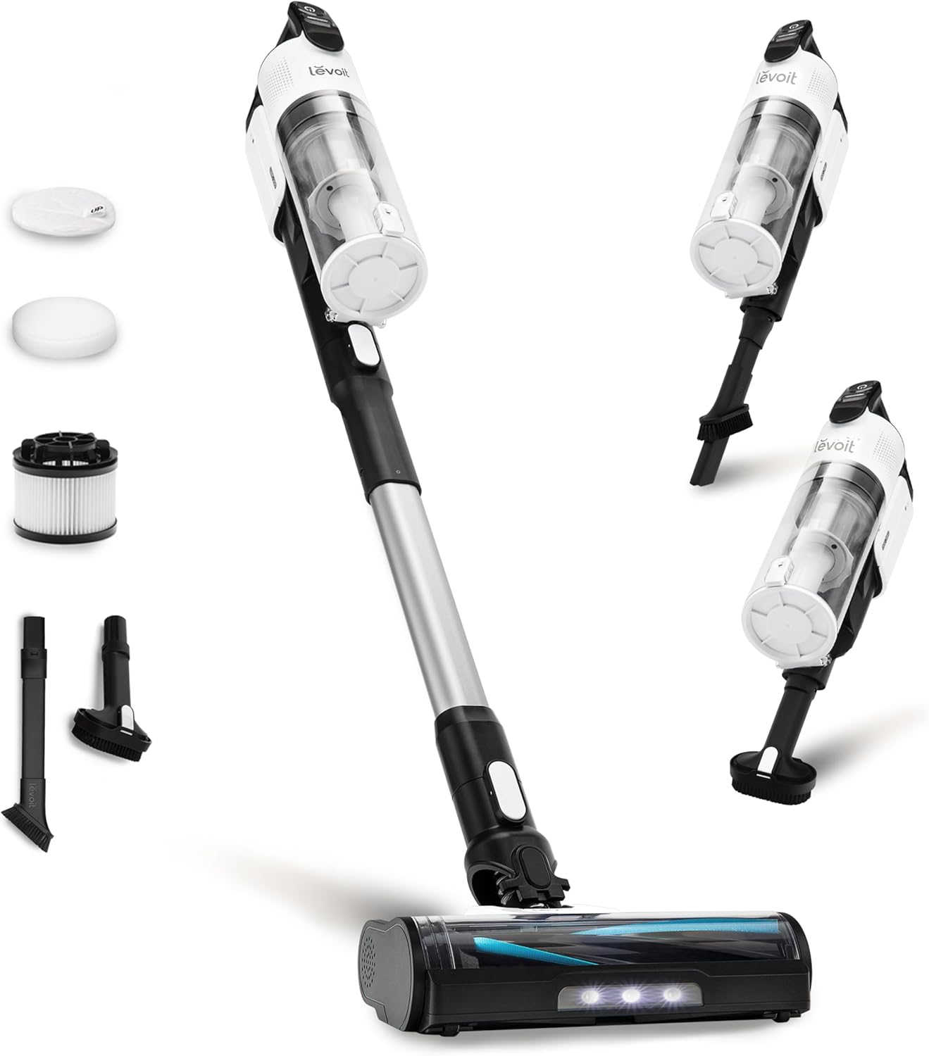 LEVOIT Cordless Vacuum: 50 Min Runtime, Powerful Suction