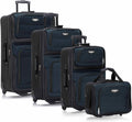 Navy 4-Piece Softside Expandable Luggage Set - Lightweight Travel