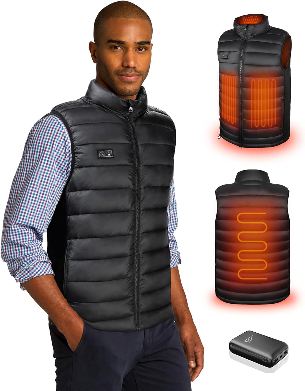 Loowoko Heated Vest for Men - Rechargeable Electric Jacket