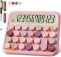 Mechanical Calculator 12 Digit Large 5-in LCD Display Rose - Big Keys