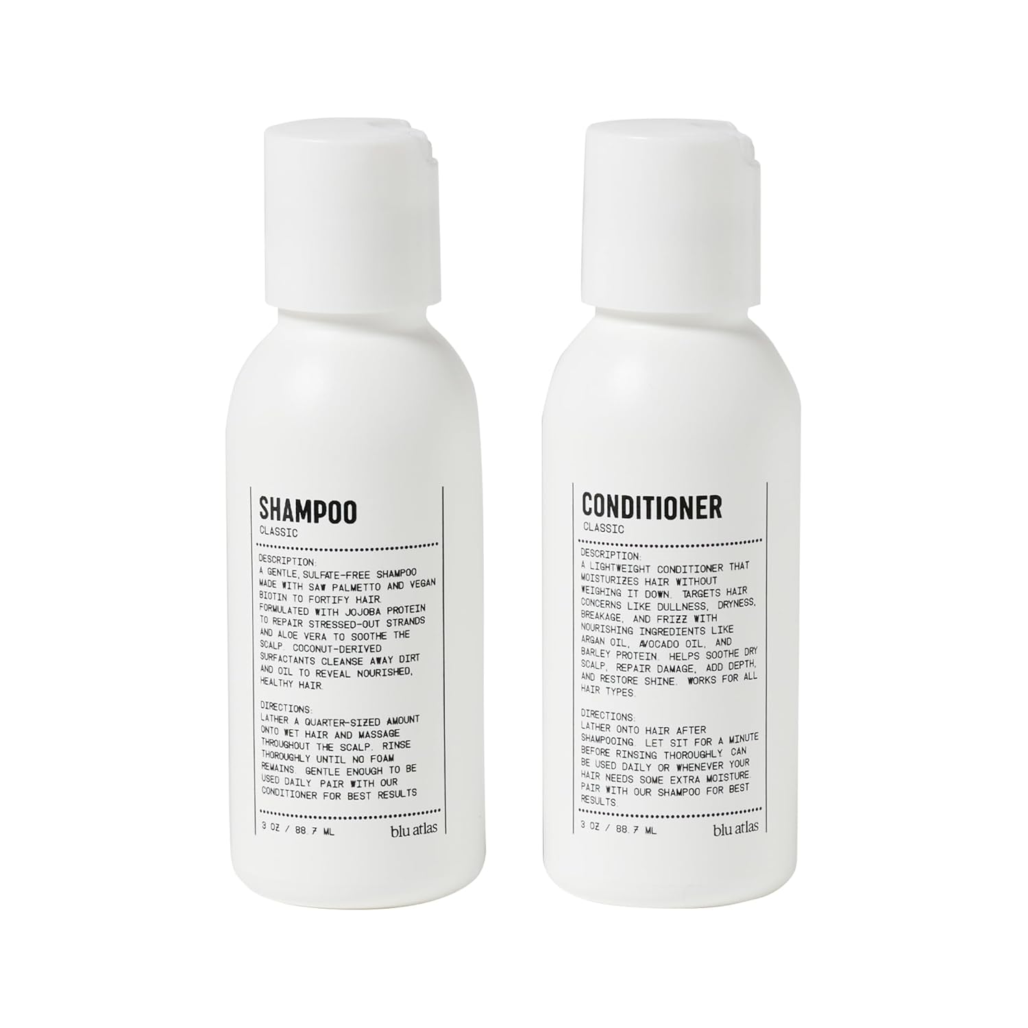 Blu Atlas Travel Size Shampoo & Conditioner Duo - On-The-Go Bestsellers