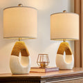 Boho Table Lamps Set of 2 for Bedroom and Living Room Decor