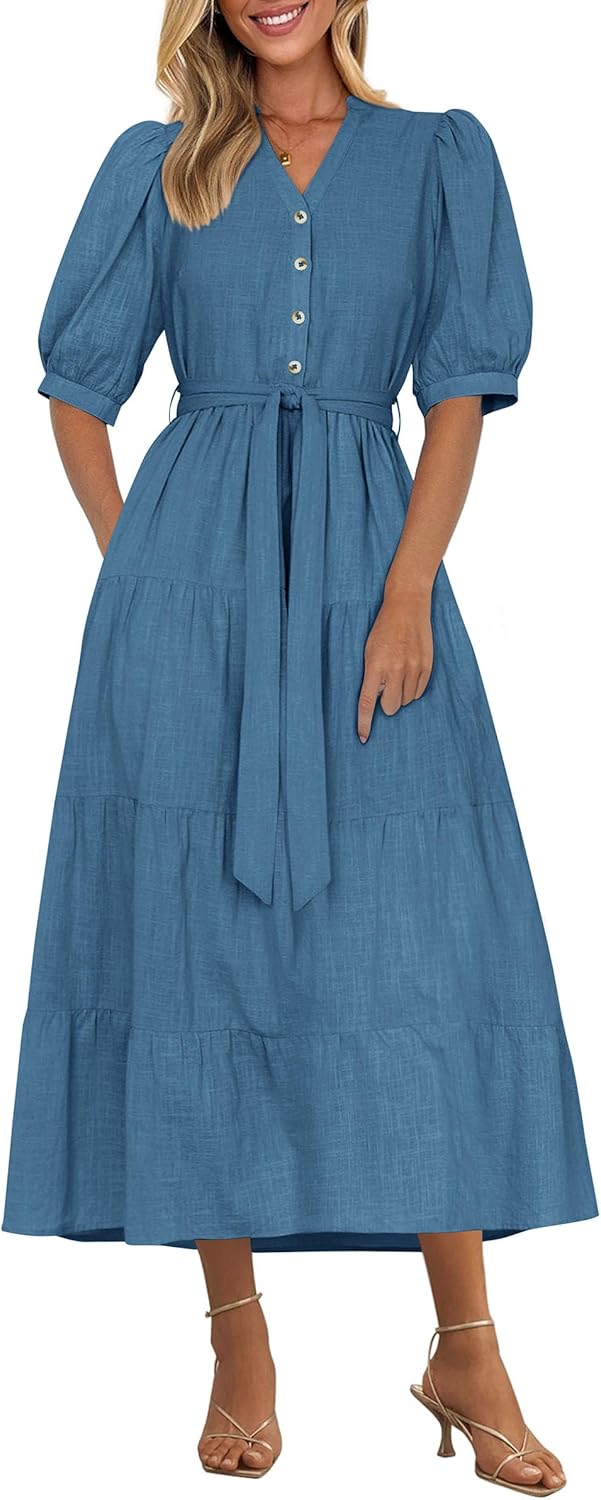 PRETTYGARDEN Summer Dresses for Women 2025 Elegant Classy Style