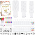 Panitay 100 Pcs Blank Bib Bodysuit Baby Shower Set - DIY Floral Game