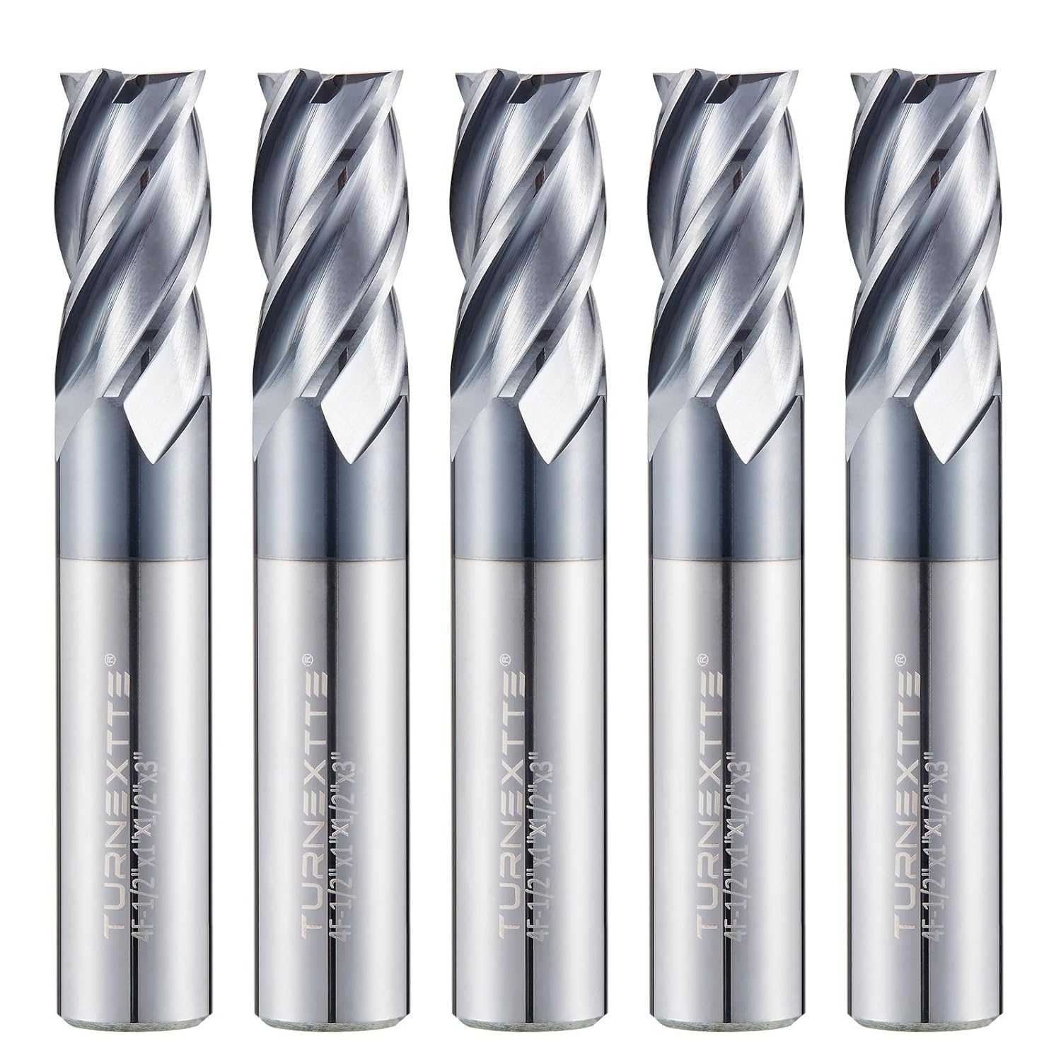 5 PCS Micrograin Carbide Square End Mill Set for Professionals