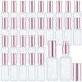 Roshtia 30 Pcs 50 ml Rose Gold Glass Spray Bottles - Refillable Travel