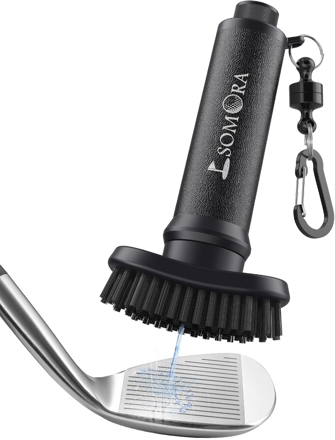 SOMORA Golf Club Cleaner - Magnetic Clip, Nylon Bristles