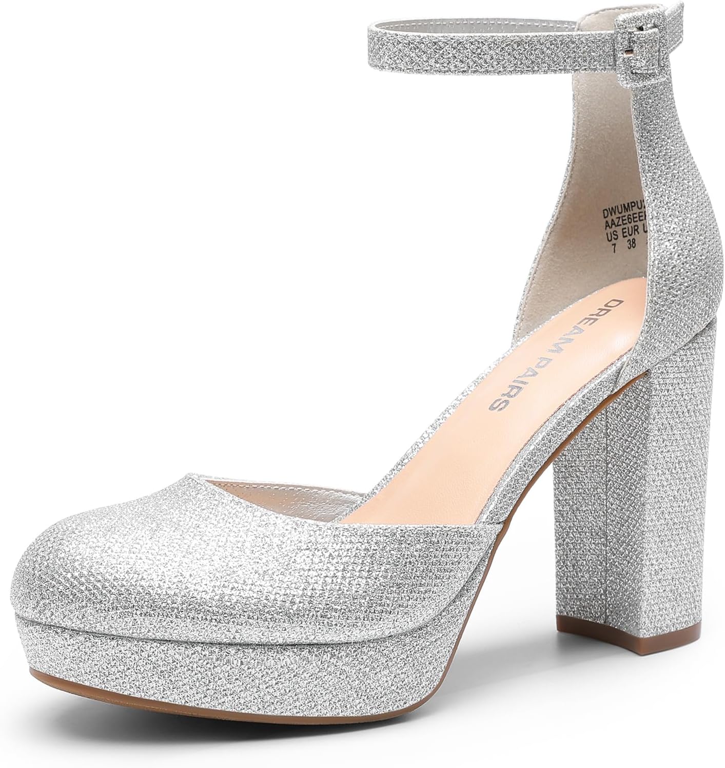 DREAM PAIRS Women's Platform Chunky High Heels for Weddings
