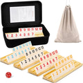 Upgraded 2-4 Players Rummy Game - Portable 106 Tile Set