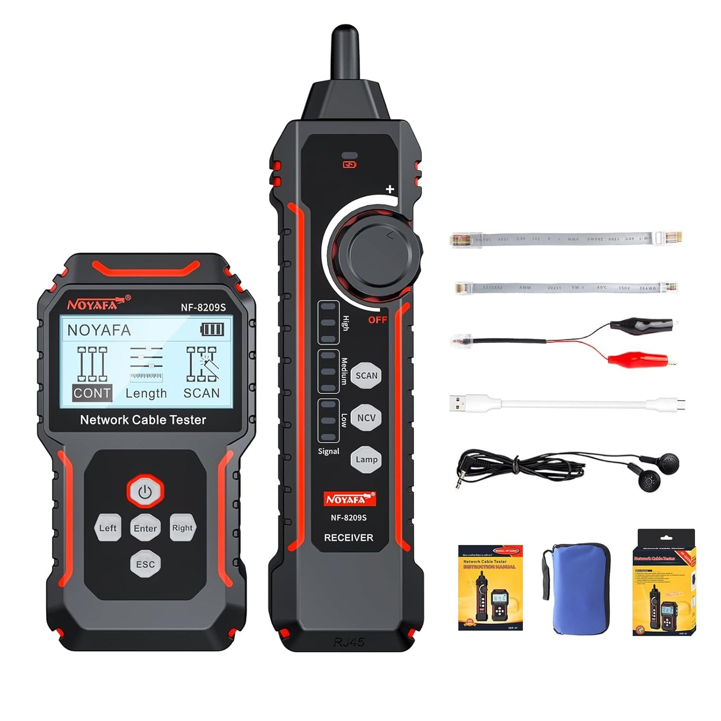 NOYAFA NF-8209S Ethernet Cable Tester for Network Professionals