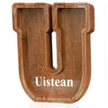 Customized Name Large Wooden Piggy Bank Alphabet Letter - Personalized
