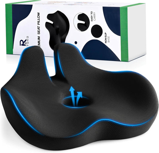 Ryoko XL Memory Seat Cushion - Pain Relief for Long Sitting