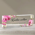 Gowelly Desk Name Plate Personalized Acrylic Desk Plaque - Custom Desk