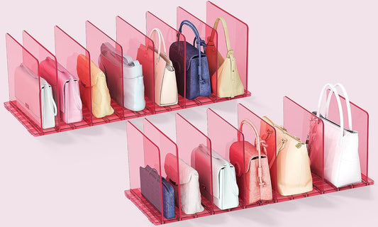 Purse Organizer for Closet: Adjustable Acrylic Bag Storage Solution