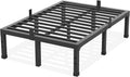 Heavy Duty 14 Inch Queen Size Bed Frame with Steel Slat Support