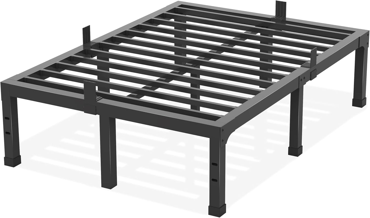 Heavy Duty 14 Inch Queen Size Bed Frame with Steel Slat Support