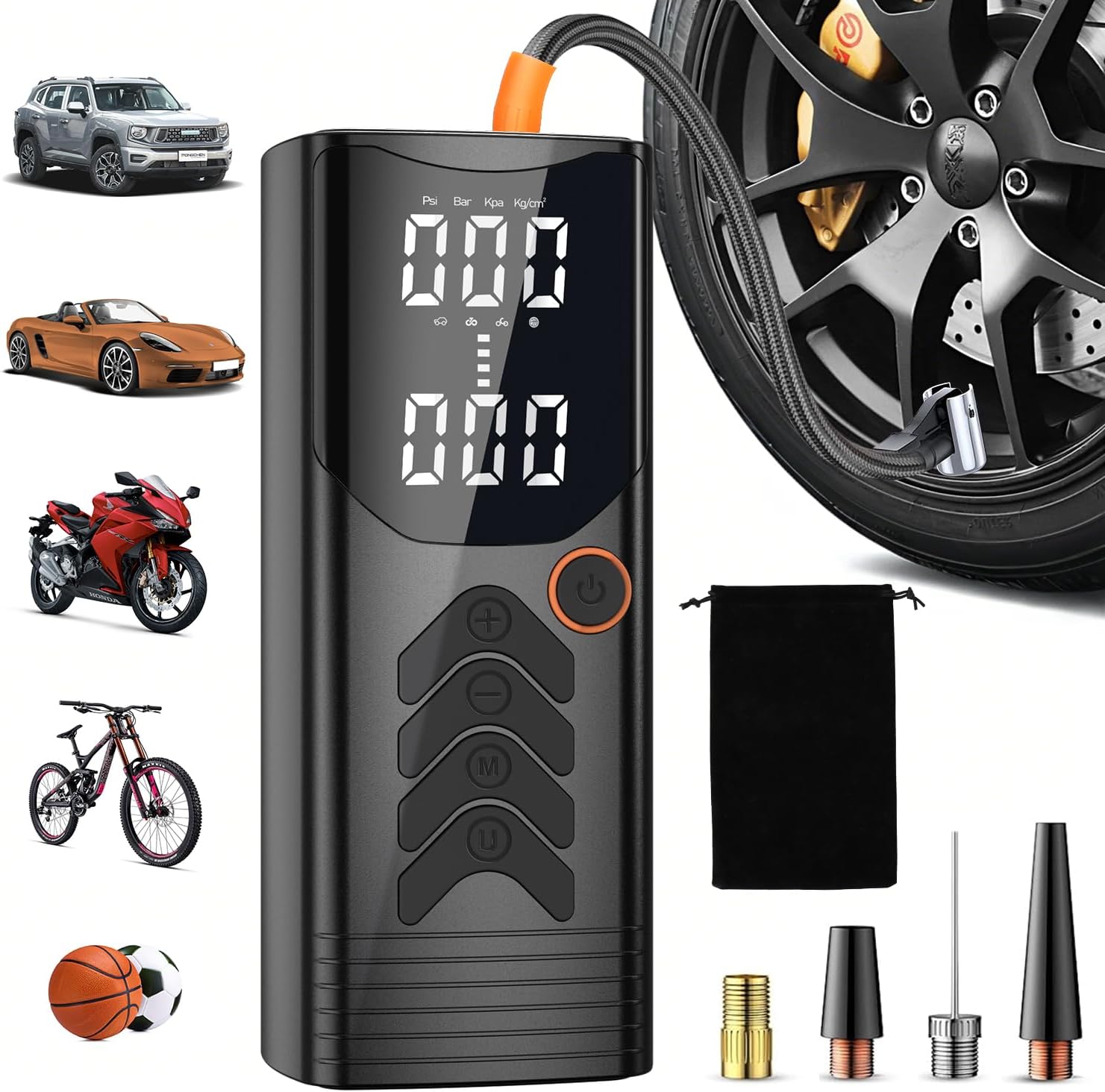 Smart Cordless Tire Inflator - Pump Anywhere, Anytime!