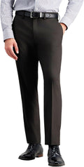J.M. Haggar Mens 4-Way Stretch Straight Fit Flat Front Dress Pant Flex