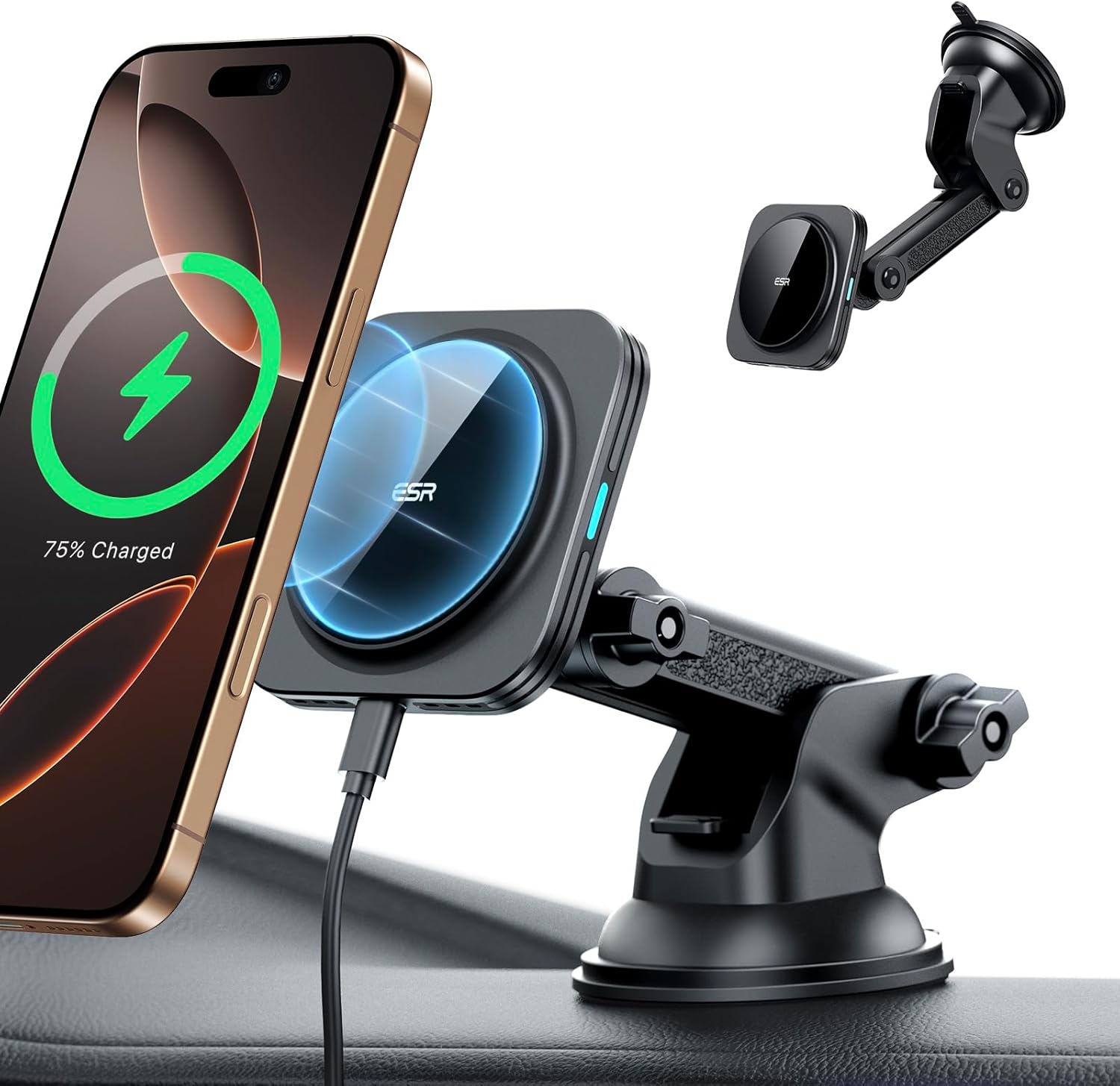 ESR MagSafe Car Mount Charger: Fast Wireless Charging