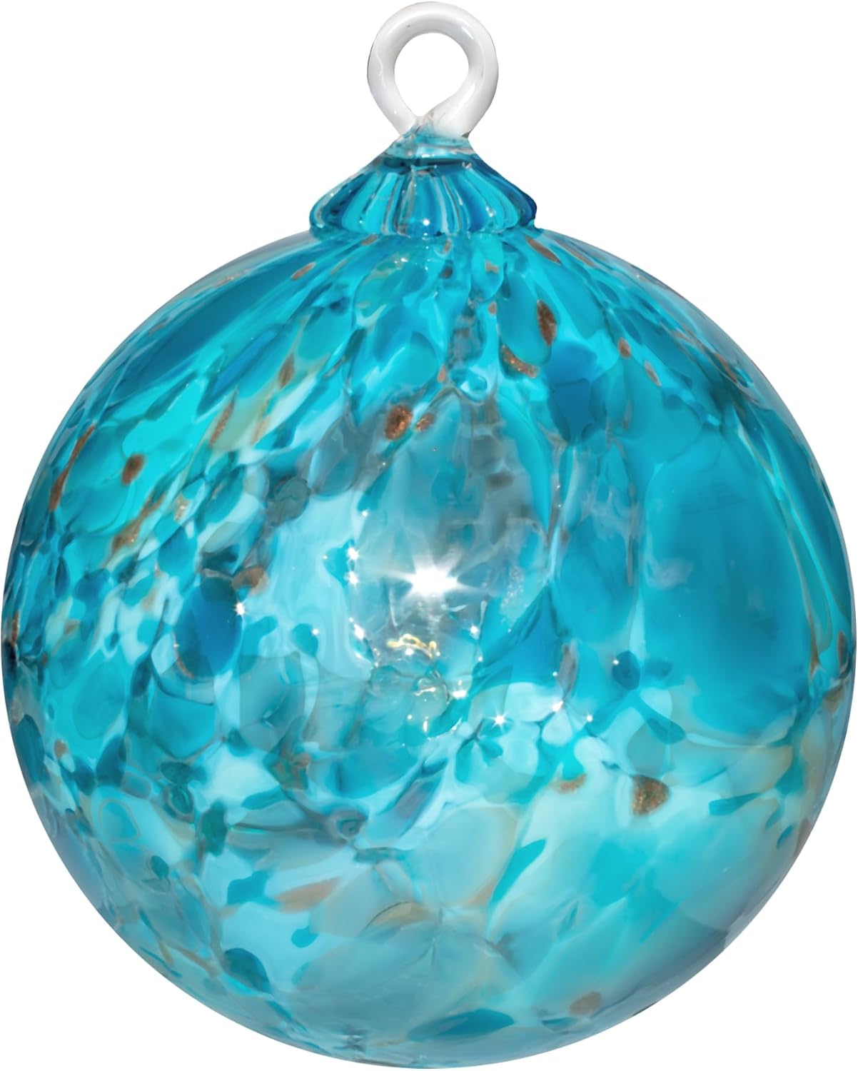 Handmade Blown Glass Ornament for Holiday Decor and Sun Catcher