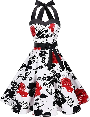 DRESSTELLS Women's 1950s Vintage Cocktail Party Retro Dresses